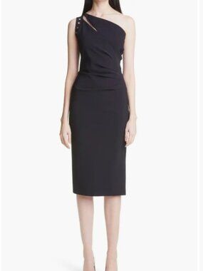 La Petite Robe Chiara Boni- Amee Ruched One-Shoulder Cocktail Dress